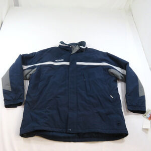 Columbia Alesa River Parka Blue Gray Mens Jacket Sz 3XL Tall New